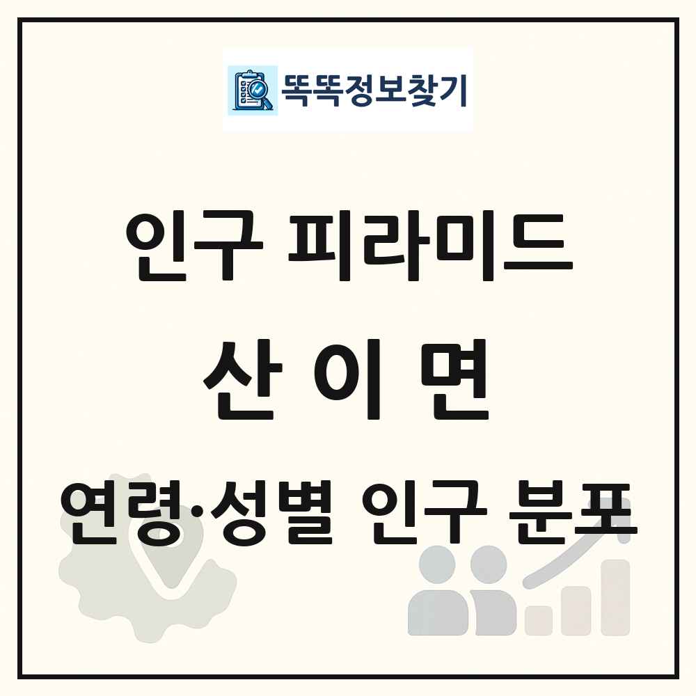 산이면 인구 피라미드 링크 그림